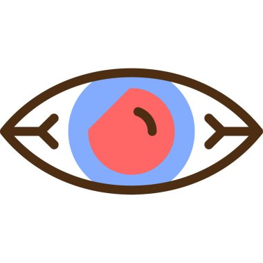 Göz simgesi. Vektör çizimi. düz dizayn