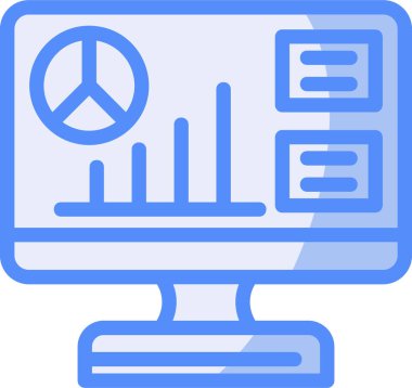 bilgisayar ekranı simgesi, vektör illüstrasyon tasarımı