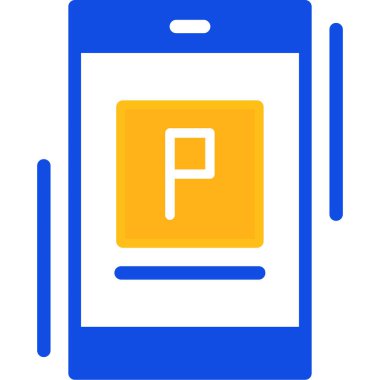 Mobil park simgesi. vektör illüstrasyonu