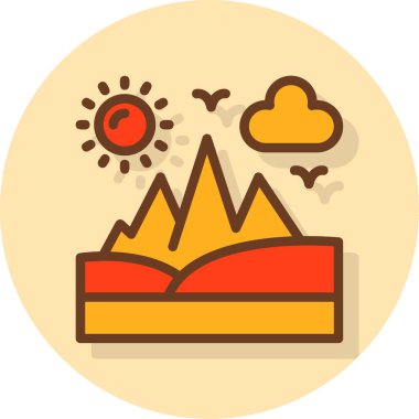 Çizgi film biçimi simgesinin vektör çizimi