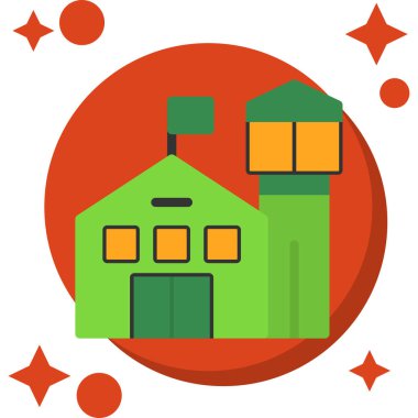 ev düz vektör simgesi