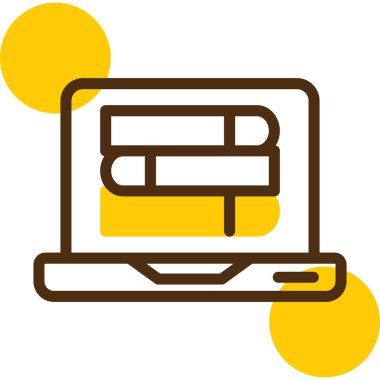 Bilgisayar. Web simgesi basit illüstrasyon