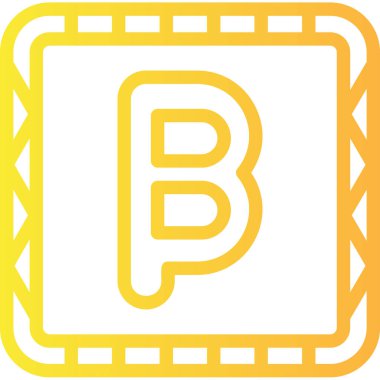 Bir b simgesinin vektör illüstrasyonu