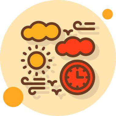 Hava durumu simgesi, vektör illüstrasyonu