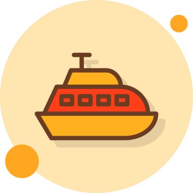 tekne ikonu vektör illüstrasyonu
