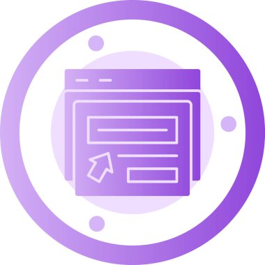 Tarayıcı. Web simgesi basit illüstrasyon