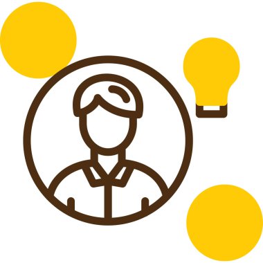 Bir ampul simgesinin vektör illüstrasyonu