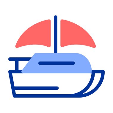 Tekne. Web simgesi basit illüstrasyon