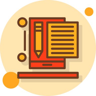 Kalem. Web simgesi basit illüstrasyon