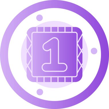 Birincilik. Web simgesi basit illüstrasyon