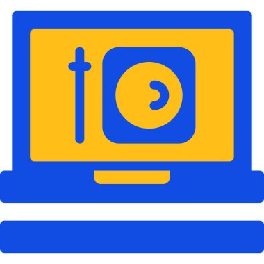 bilgisayar izleme simgesi, vektör illüstrasyonu