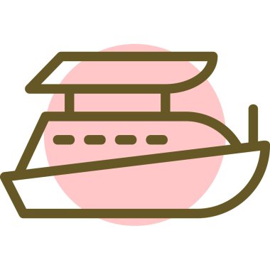 Gemi simgesi vektör illüstrasyonu