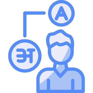 Bir insan simgesinin vektör illüstrasyonu