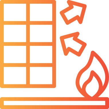 Yangın. Web simgesi basit illüstrasyon