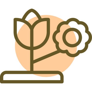 çiçek simgesi vektör illüstrasyonu