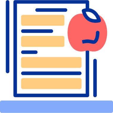 Belge. Web simgesi basit illüstrasyon