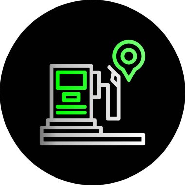 Vektör konumu simge illüstrasyonu