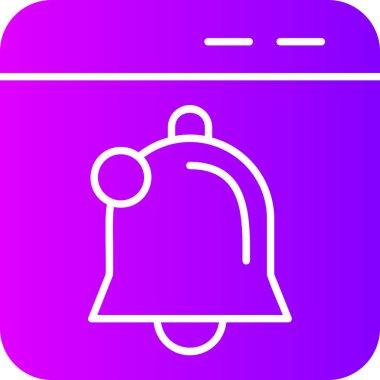 Çan simgesi, vektör illüstrasyonu basit tasarım