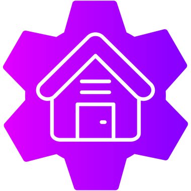 Ev simgesi vektör illüstrasyonu