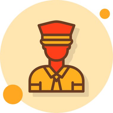 Asker. Web simgesi basit illüstrasyon