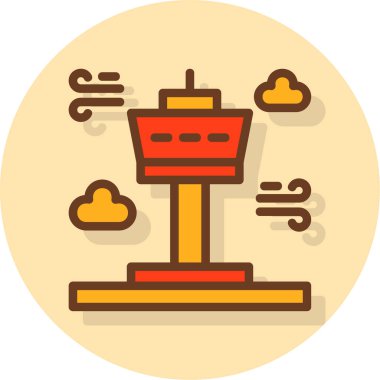 Lunapark eğlence parkı simgesi - taslak biçimi