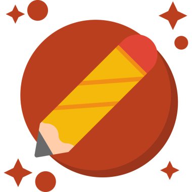 Bir kalem simgesinin vektör illüstrasyonu