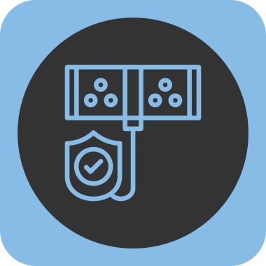 Kamera simgesi soyut arkaplanda izole edildi