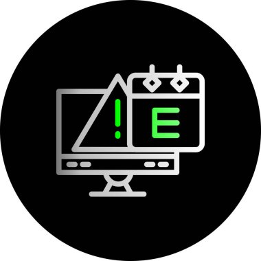 vektör lcd simgesi illüstrasyonu