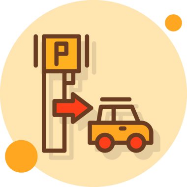 Araba park vektör simgesi