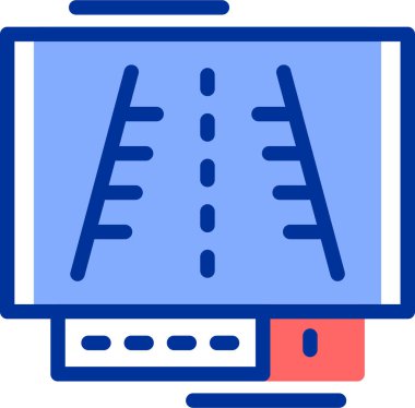 Bilgisayar ekranı. Web simgesi basit illüstrasyon