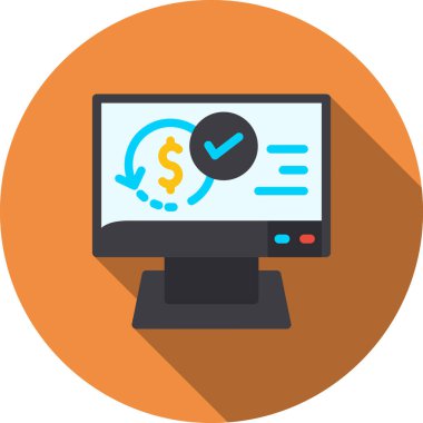 para simgesi vektör illüstrasyon tasarımlı bilgisayar masaüstü