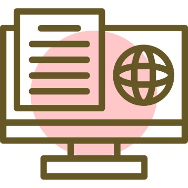 tarayıcı simgesi, vektör illüstrasyonu