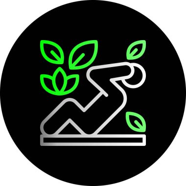 Bir bitki simgesinin vektör illüstrasyonu