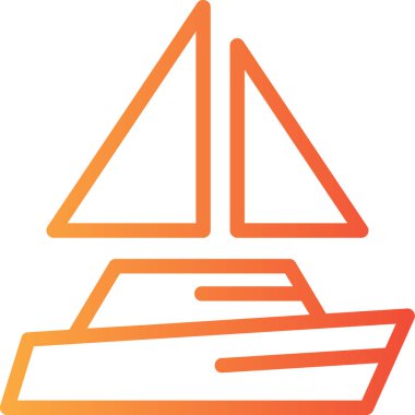 tekne simgesi, vektör illüstrasyonu