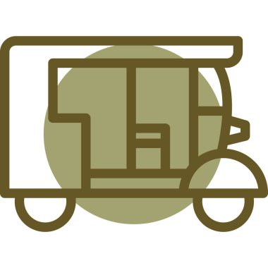 Çizgi film kamyonunun vektör çizimi