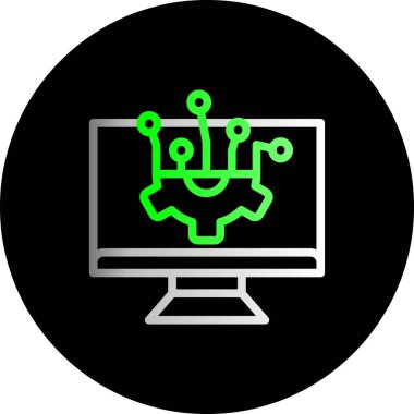 vektör lcd simgesi illüstrasyonu