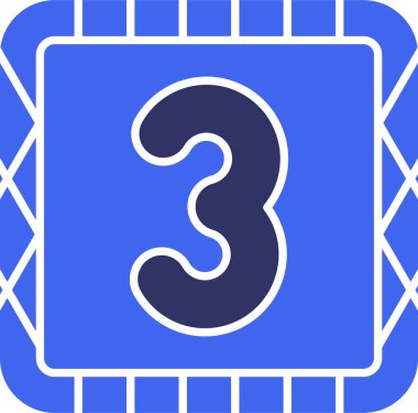 iki numaralı simge tabela tasarımı. vektör illüstrasyonu