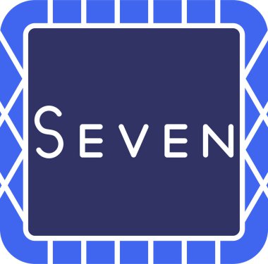 yedi işaret simgesi, vektör illüstrasyonu