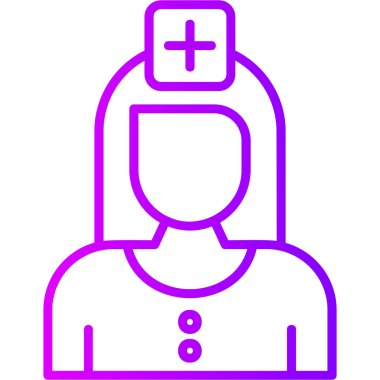 Doktor. Web simgesi basit illüstrasyon