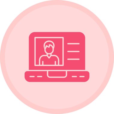 Dizüstü bilgisayar simgesinin vektör çizimi