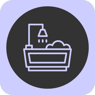 Bir ev simgesinin vektör illüstrasyonu