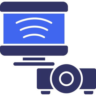 Kablosuz. Web simgesi basit illüstrasyon