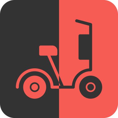 Moda biçimi izole edilmiş arka planda scooter simgesi