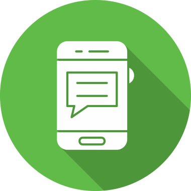 Mesaj var. Web simgesi basit illüstrasyon