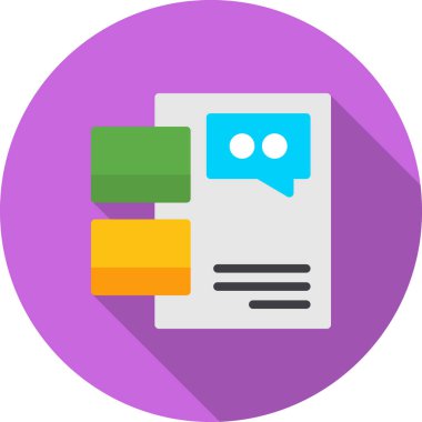 Mesaj var. Web simgesi basit illüstrasyon