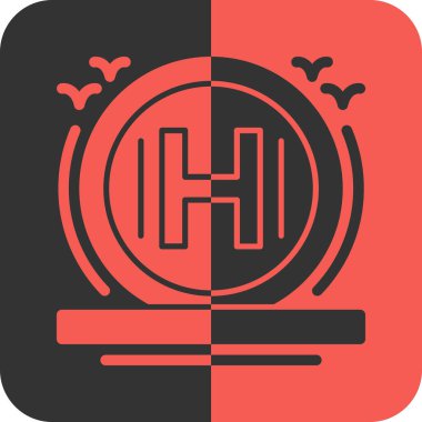 Tek bir izole simgenin vektör illüstrasyonu