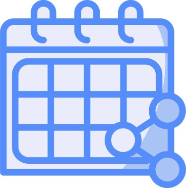 Takvim simgesi, modern tasarım illüstrasyonu