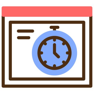 zaman simgesi modern vektör illüstrasyonu