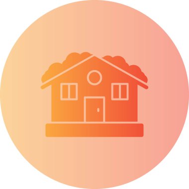 Bir ev simgesinin vektör illüstrasyonu