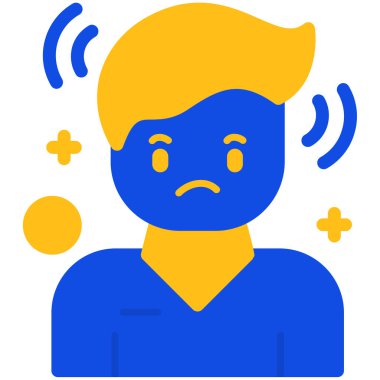 Yüzünde surat ifadesi olan ve yüzünde üzgün bir ifade olan bir adam..